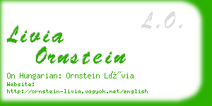 livia ornstein business card